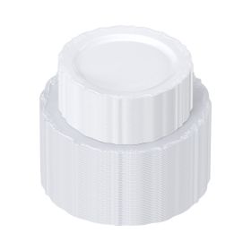 VEVOR Plastic Disposable Plates, 100 Pcs White Plastic Plates