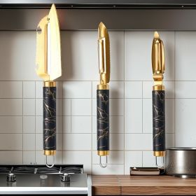 Professional Multifunctional Stainless Steel Peeler Set - Anti-rust Kitchen Tool for Fruits, Vegetables (Quantity: 3pc fruit and vegetable peeler)